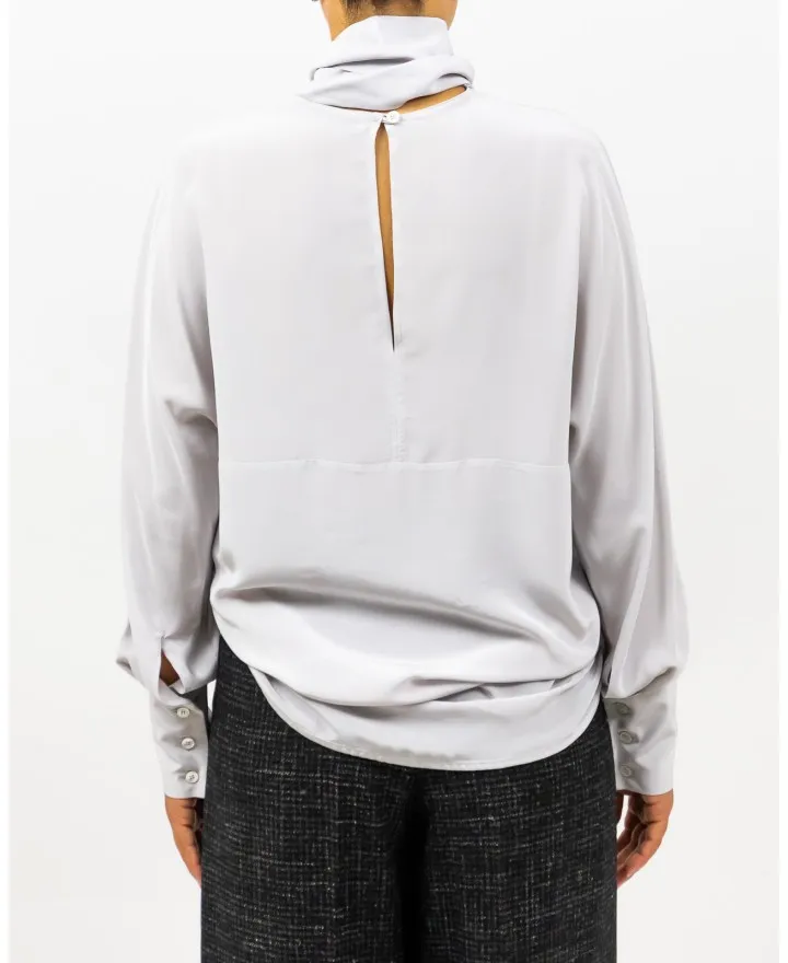 Tela - Camicia Castagna con Fiocco Ghiaccio Donna