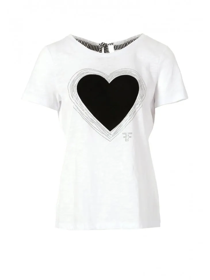 TSHIRT JERSEY FIAMMATO CUORE NERO