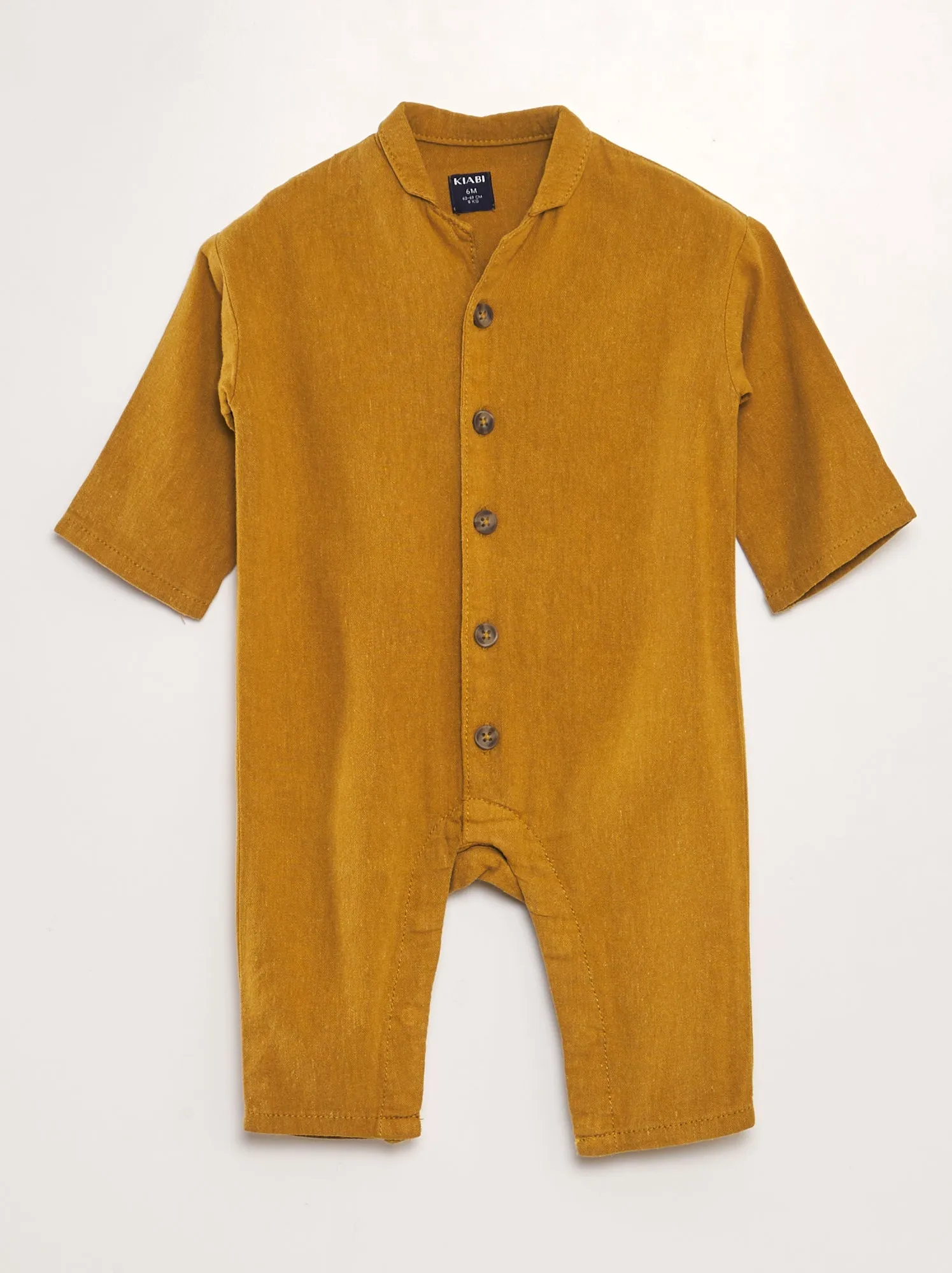 Tuta in misto lino - Unisex - GIALLO