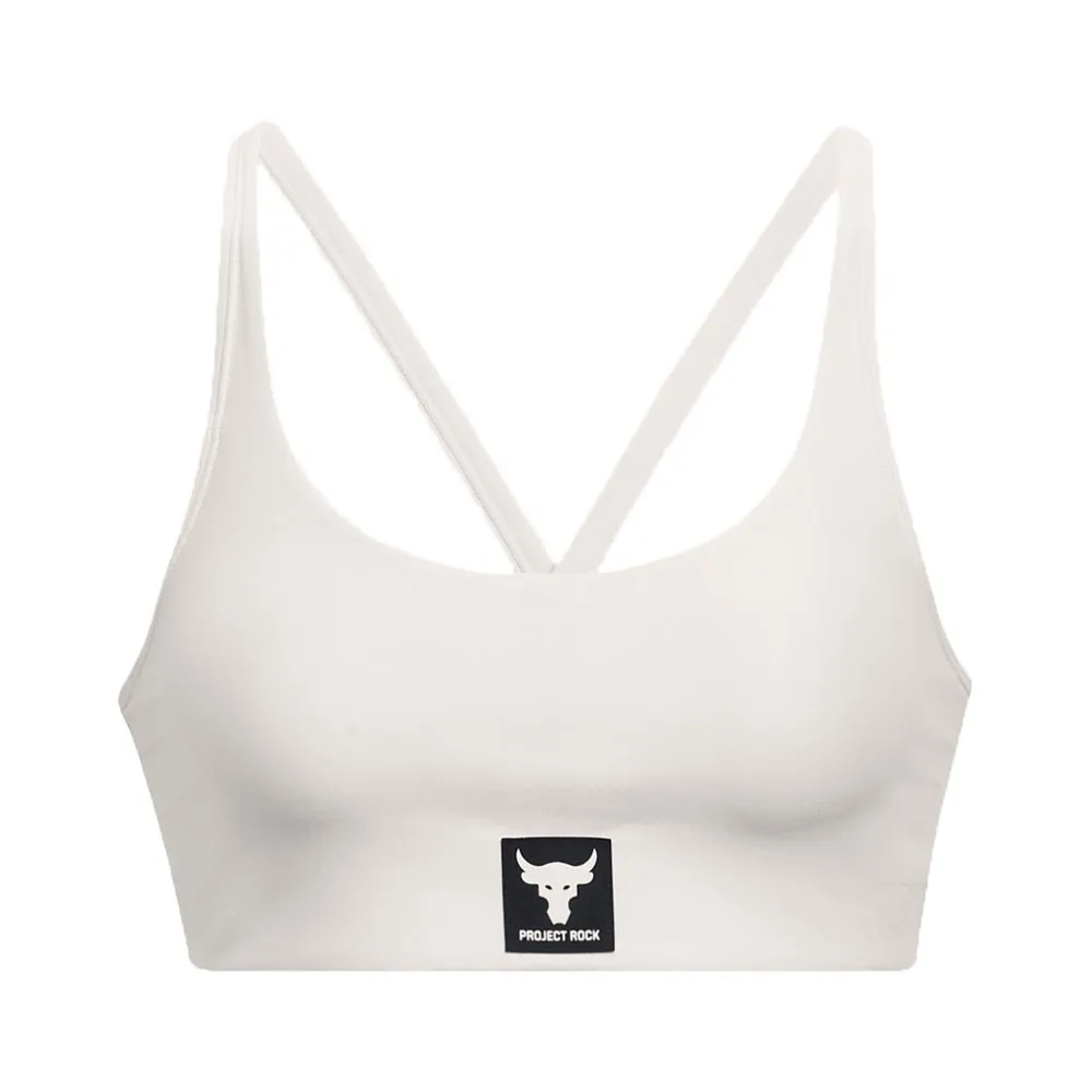 Under Armour Reggiseno Sportivo The Rock Bianco Donna