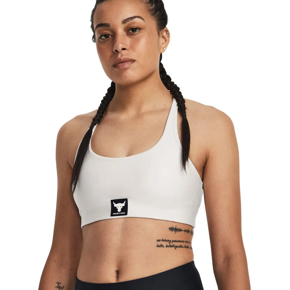 Under Armour Reggiseno Sportivo The Rock Bianco Donna