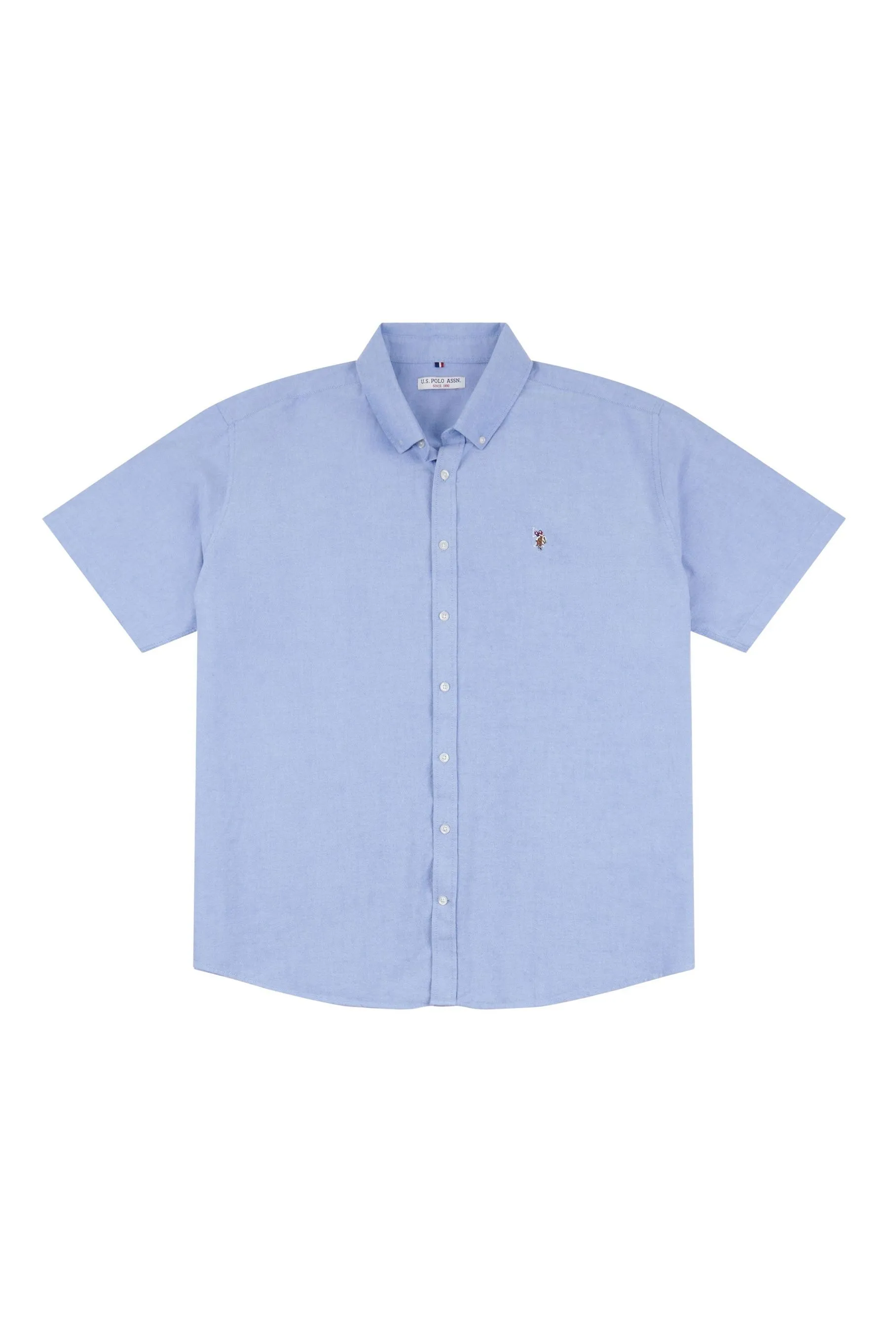 U.S. Polo Assn. Blu - Camicia Oxford a maniche corte