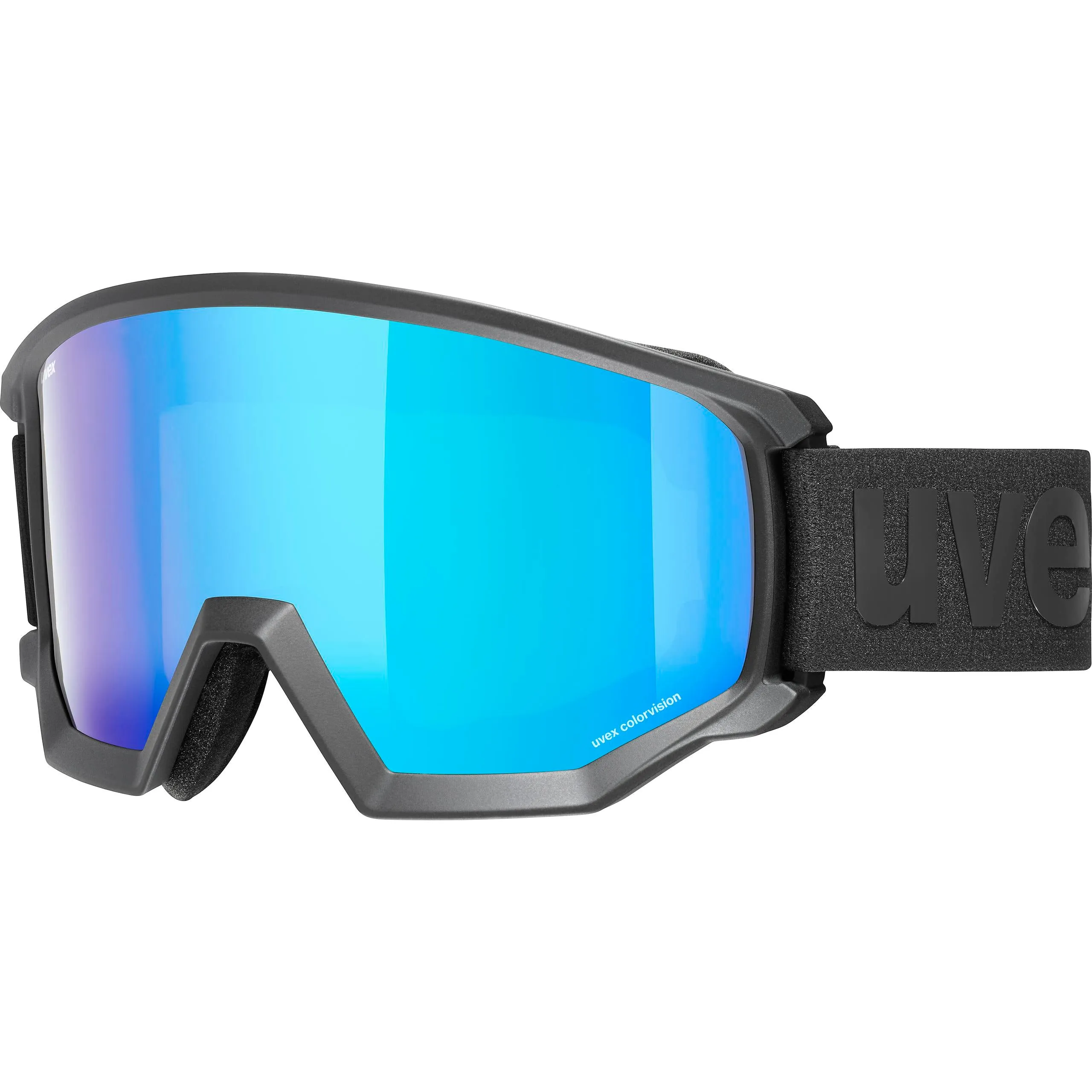 Uvex Athletic CV Maschera Sci Black Matt Mirror Blue S2