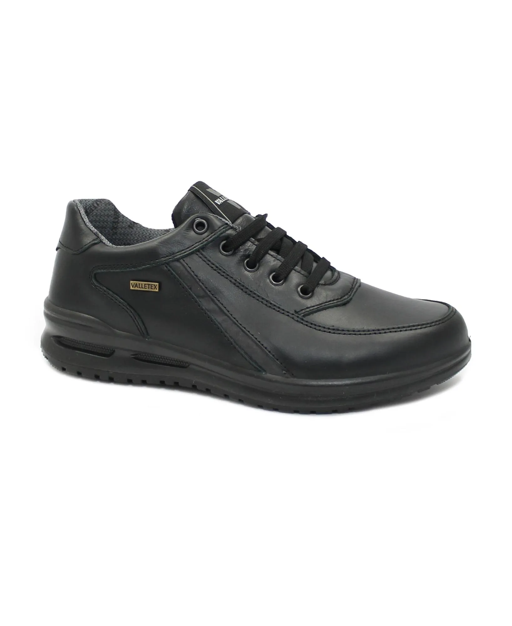 VALLEVERDE VL53826 nero scarpe uomo lacci pelle valletex impermeabile