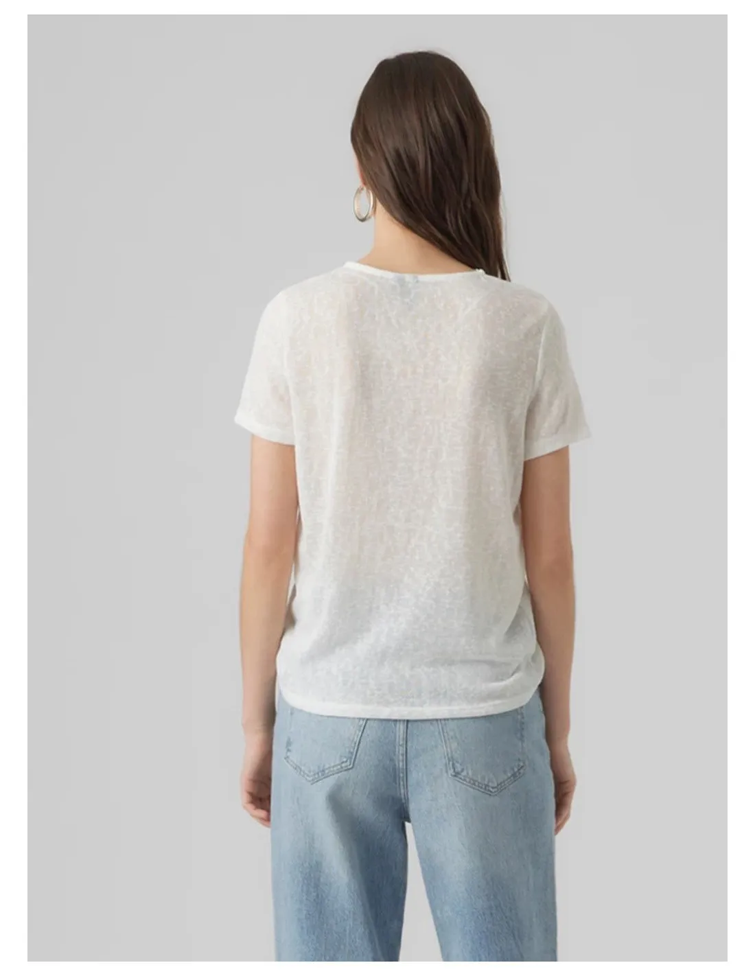 VERO MODA DONNA VMSAO S/S V-NECK TOP BTQ