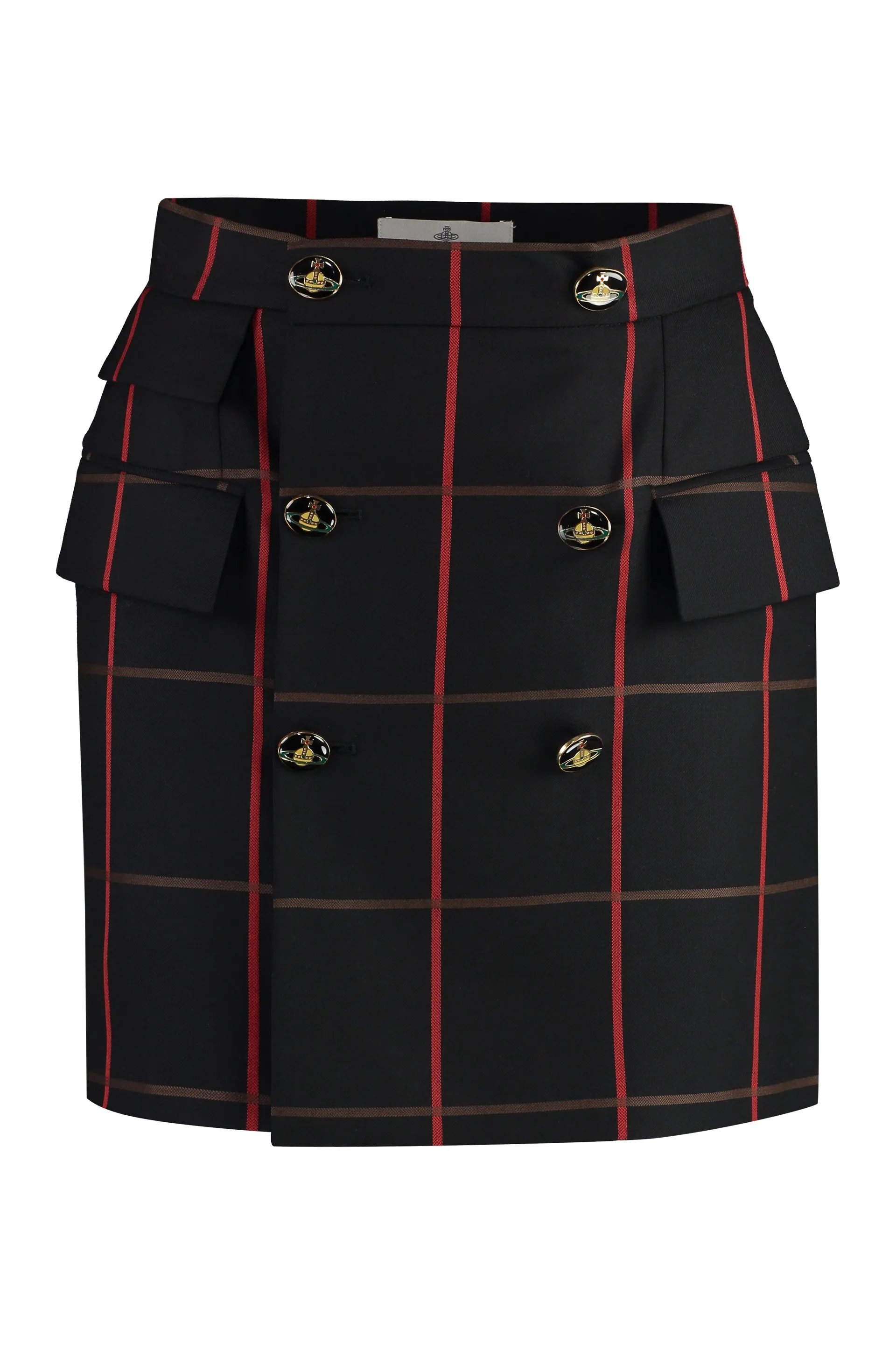 Vivienne Westwood Gonna in lana motivo check