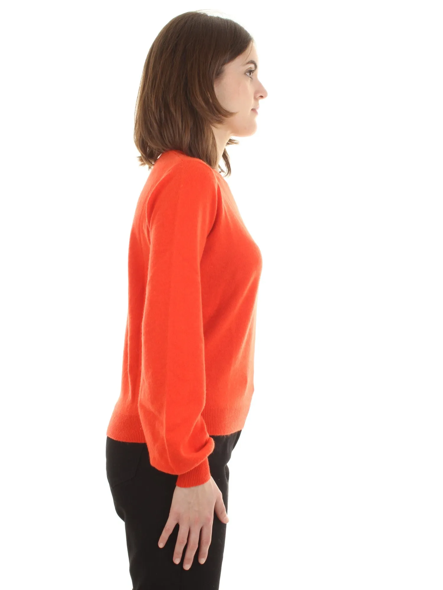 WHITE WISE Maglione girocollo in misto cashmere e lana Aragosta
