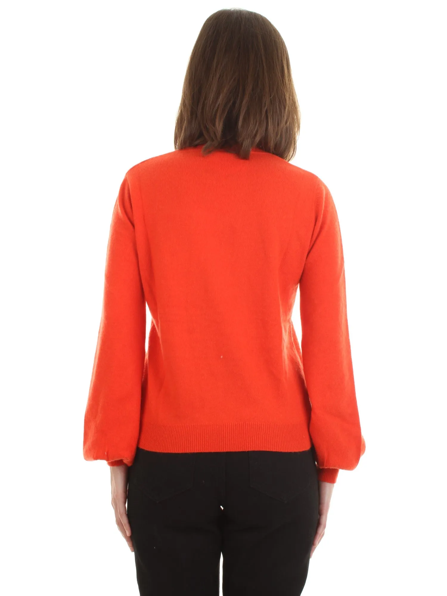 WHITE WISE Maglione girocollo in misto cashmere e lana Aragosta