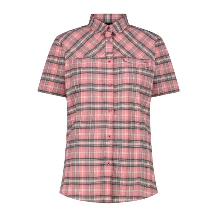 Woman Shirt Camicia Montagna Donna Orchidea Antracite Bianco