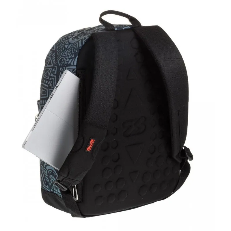 ZAINO SCUOLA SEVEN PROGIRL BACKPACK NERO GRIGIO CON PAWER BANK ZAINO THE DOUBLE PROJET SEVEN ITALY COD.880